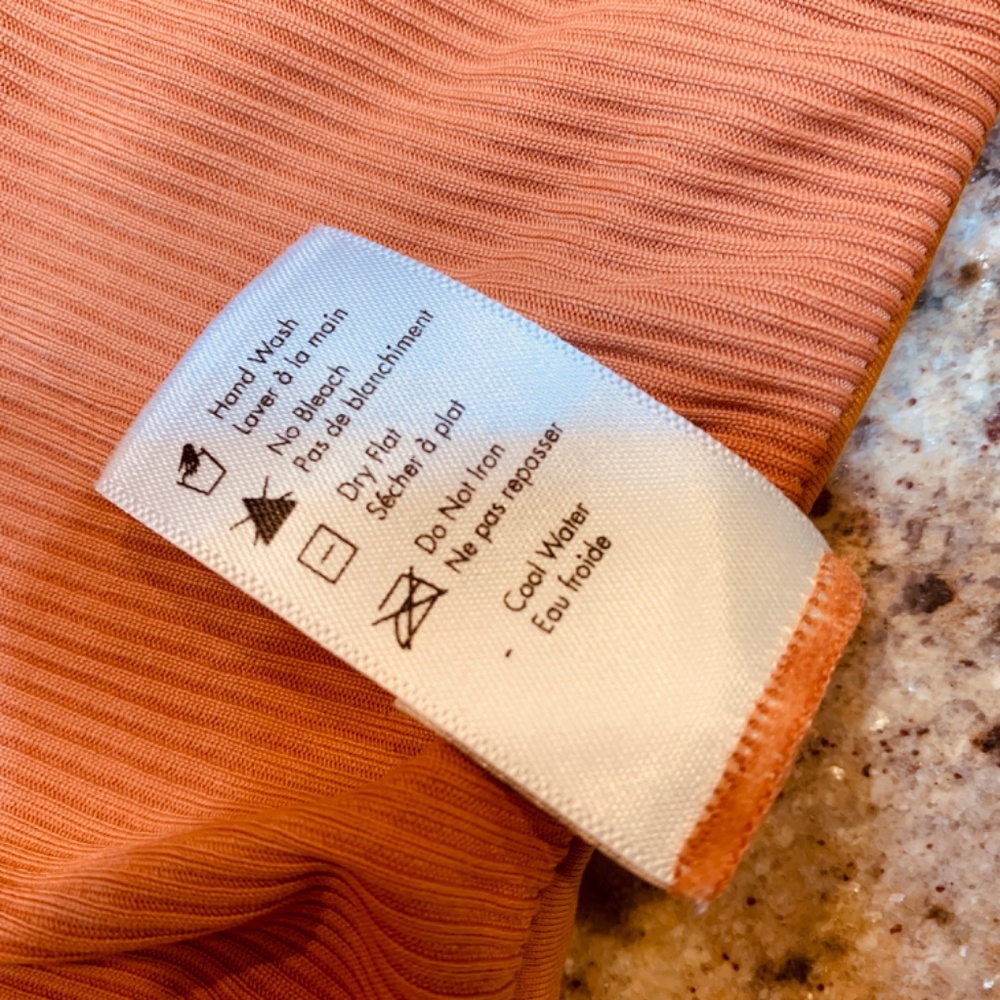 L* Space Lee Lee Ribbed Bikini Color AMBER Top and Bottom Size Large NWOT Beach - Picture 7 of 14
